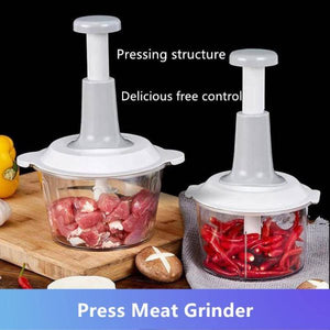 Manual Food Chopper, Multifunctional Vegetable Cutter, Speedy Chopper, Hand Press Manual Speedy Chopper, Multifunctional Vegetable Cutter – 2l