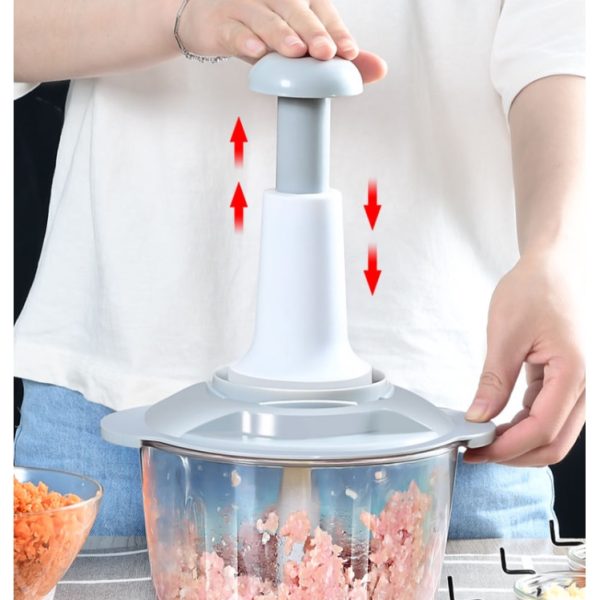 Manual Food Chopper, Multifunctional Vegetable Cutter, Speedy Chopper, Hand Press Manual Speedy Chopper, Multifunctional Vegetable Cutter – 2l